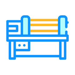 rolling machine color icon vector illustration flat
