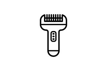 Epilator icon. Vector linear sign, symbol, logo of epilator for mobile concept and web design. Icon for the website of the store of household appliances, gadgets and electronics.
