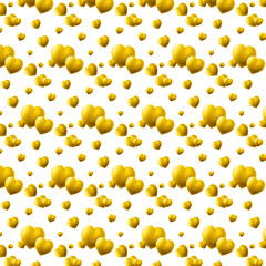 Golden heart, Valentine s day decoration, vector illustration, realistic style