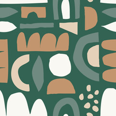 Abstract Geometric Shapes Seamless Pattern