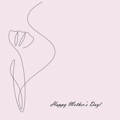 Mother's day card with flowers design vector illustration