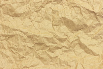 Obraz premium The texture of crumpled brown craft paper.