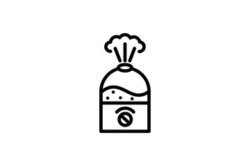Humidifier icon. Vector linear sign, symbol, logo of humidifier for mobile concept and web design. Icon for the website of the store of household appliances, gadgets and electronics.