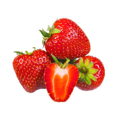 Fresh ripe Strawberry isolated on white background. 