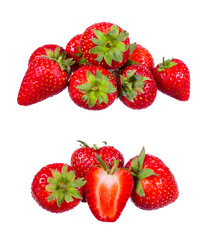 Fresh ripe Strawberry isolated on white background. 