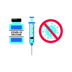 covid-19 vaccine icon vector icon design creative idea 