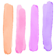 Abstract background with a set of colored spots in pink, purple. Colored background on paper.