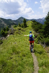 Einrad downhill in den Ammertaler Alpen