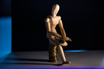 Business concept. A successful financial deal. Man with money