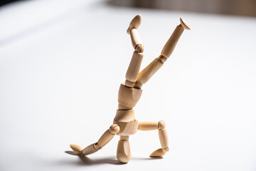 Conceptual image of a wooden mannequin