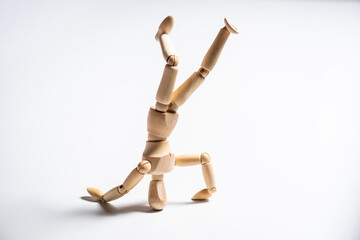 Conceptual image of a wooden mannequin