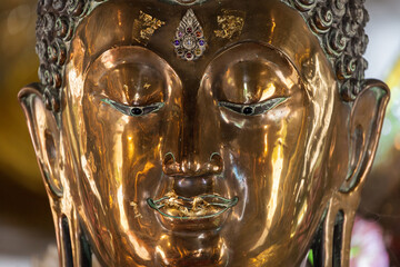 Golden Buddha Face at Wat Inthakhin in Chiang Mai