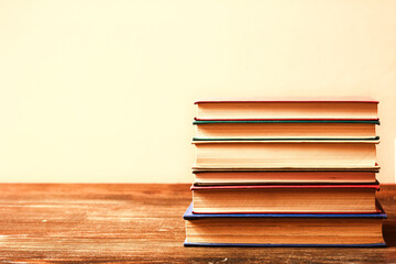 stack of old books