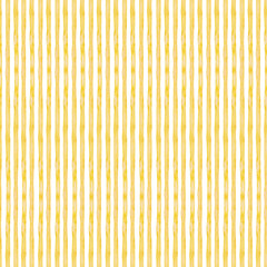 Seamless pattern of yellow thin hand drawn stripes. Birthday card backdrop, wrapping paper texture, textile. Watercolor isolated elements on white background.