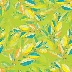 Seamless repeating contour floral pattern