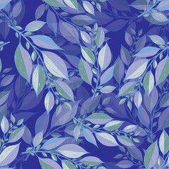 Seamless repeating contour floral pattern