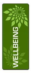 Wellbeing Green Leaves Vertical Circular Rounded Box 