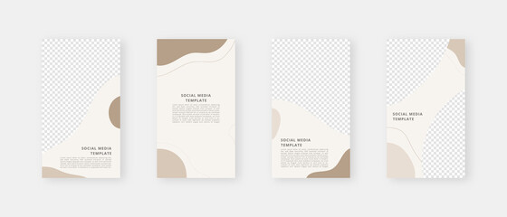 Social media template. Trendy editable social media stories template. Mockup isolated. Template design. Vector illustration.