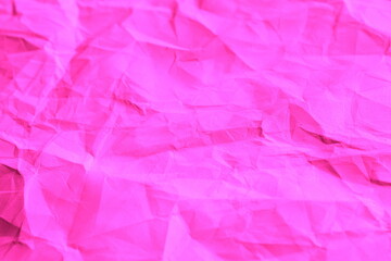 Naklejka premium Pink crumpled paper texture background.