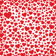 Romantic seamless background of hearts. Valentine's day