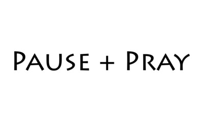 Pause and pray, Christian Calligraphy design, Typography for print or use as poster, card, flyer or T Shirt