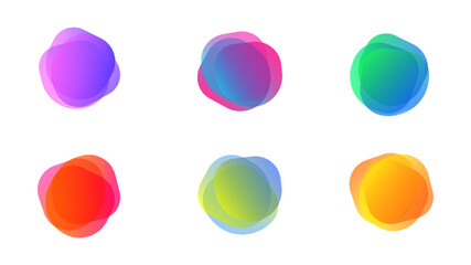 Set of colorful stickers