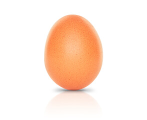 egg isolated on white background, shadow and reflection