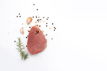 Fresh beefsteak in studio