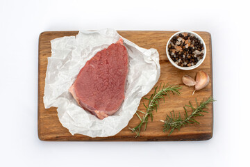 Fresh beefsteak in studio