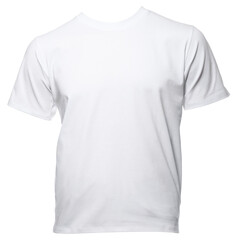 White shortsleeve cotton tshirt template isolated