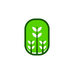 Modern Simple Farm and Garden Logo Icon Vector Design Template Isolated.