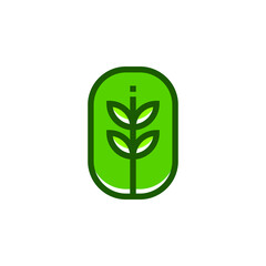 Modern Simple Farm and Garden Logo Icon Vector Design Template Isolated.