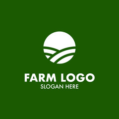 Modern Simple Farm and Garden Logo Icon Vector Design Template Isolated.