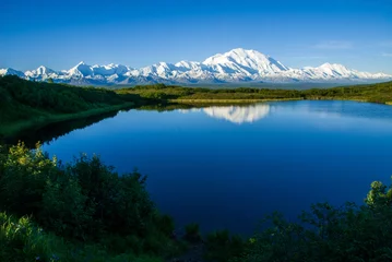 Crédence de cuisine en verre imprimé Denali Mount McKinley from wonder lake