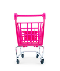 Shopping cart isolated on white background.