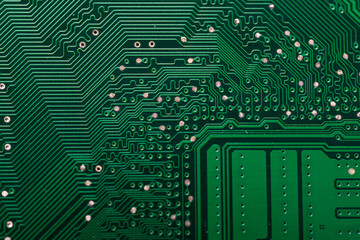 motherboard with green tracks