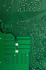 motherboard with green tracks
