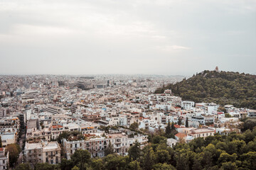 Fototapeta na wymiar Panoramic view at Athens old town 