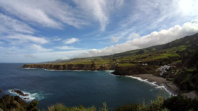Time lapse, Azores, landscape, nature, outdoors, solo, no people, Porto Formoso. 