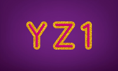 Glam Glitter Alphabet YZ1