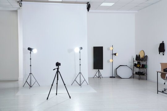 Photo Studio Interior With Set Of Professional Equipment