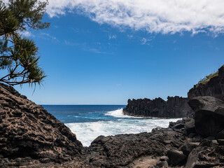 Point of view on Reunion island shore