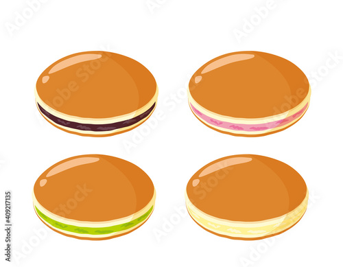 どら焼きのベクターイラスト 和菓子 Wall Mural Wallpaper Murals Nisi どら焼きのベクターイラスト 和菓子 Wall Mural Wallpaper Murals Nisi