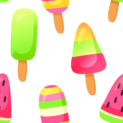 Hand Drawn Ice Cream Vector Artistic Drawing. Summer Illustration Sweet Fast Food