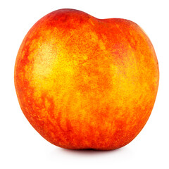 Fresh and ripe nectarine isolated on a white background. View from another angle in the portfolio.