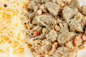 Traditional gray noodles from Greater Poland. View from another angle in the portfolio.