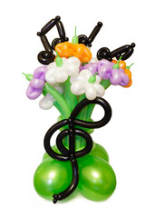 balloon flowers. multicolored daisies. Twisting.