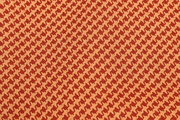 Geometric pattern on the fabric surface close-up