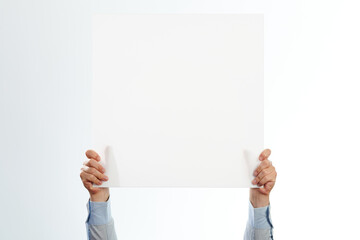 Fototapeta premium Hands showing empty template
