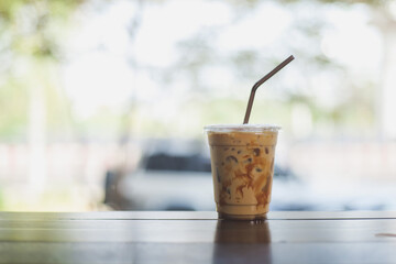 Coffee on a bright day and ready to drink
